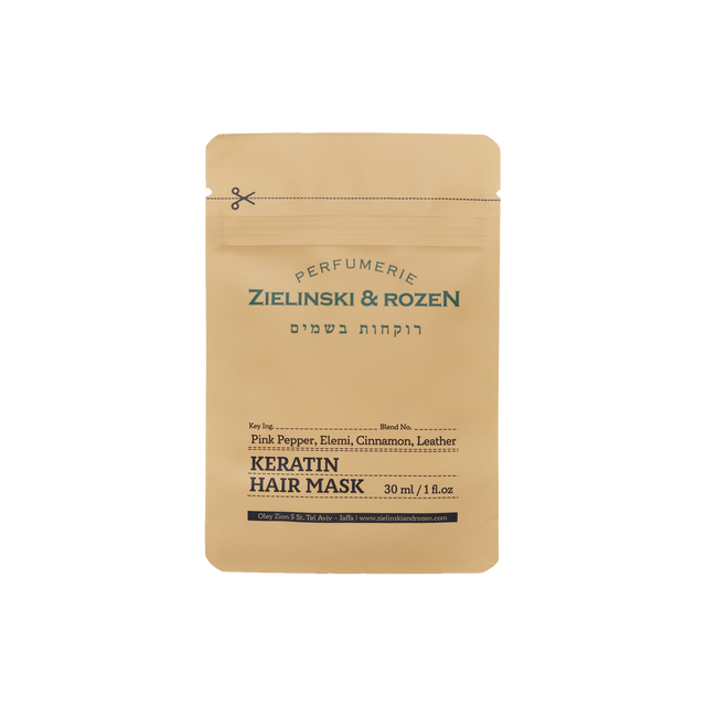 Keratin mask Pink Pepper, Elemi, Cinnamon, Leather (30 ml)